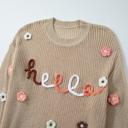  Hello Fall Embroidered Knit Loose Sweater | S-XL
