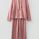  Lace & Luxe Drawstring Pullover Hoodies Corduroy Set | S-XL