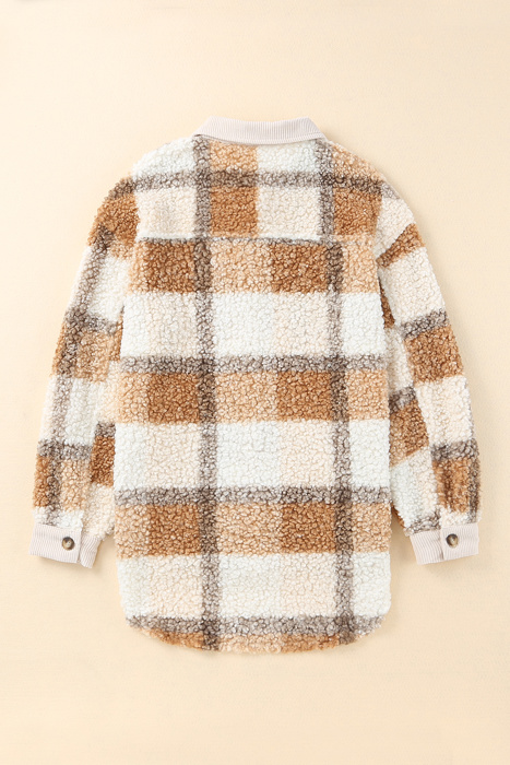 Plaid Teddy Jacket | S-2XL