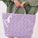  Glossy Floral Eyelet Waterproof Tote Bag