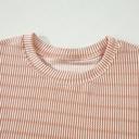  Striped Ribbed Tee & Drawstring Shorts Set | S-XL