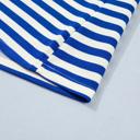  Preppy Stripe Polo Collar Ruffle Detail Top | S-XL