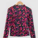  Floral Mesh Mock Neck Long Sleeve Top | S-XL