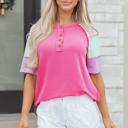  Twisted Texture Colorblock Henley