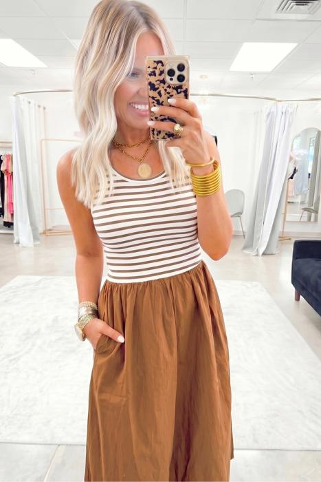Colorblock Patchwork Sleeveless Maxi Dress | S-XL