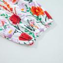  Floral Print Ricrac Trim Puff Sleeve Mini Dress | S-XL