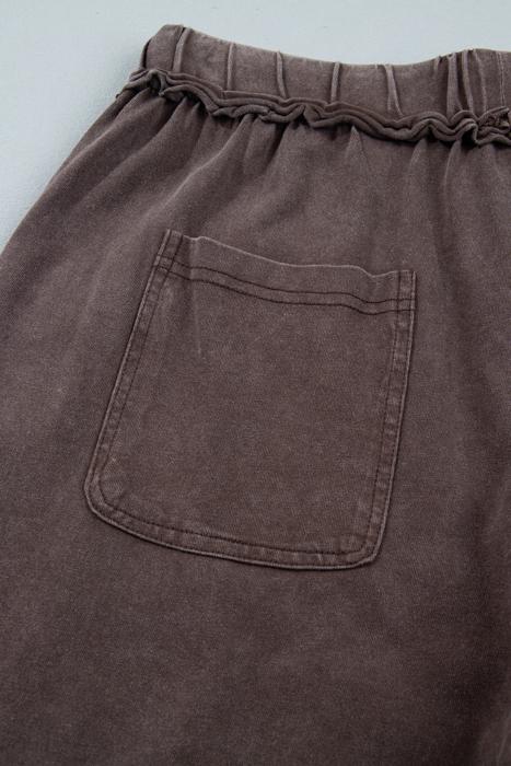 Washed Seam Drawstring Leg Flare Pants | S-XL