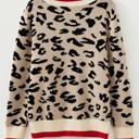  Leopard Print V-Neck Ribbed Sweater | S-XL