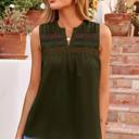  Shirred V-Neck Sleeveless Shift Blouse | S-XL