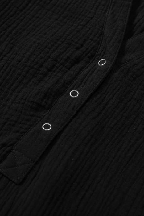 Balloon Sleeve Crinkled Top