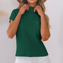  Pocket Ribbed Knit Short Sleeve Sweater | S-XL