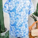  Ocean Bloom Collared Scallop Trim Blouse | S-XL