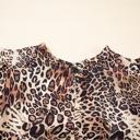  Leopard Print Ruffled Long Sleeve Mini Dress | S-XL