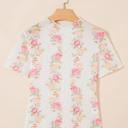  Sheer Bloom Mock Neck Top | S-XL