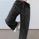  Raw Seam Drawstring Casual Barrel Pants | S-XL