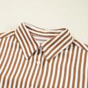  Striped Ruffle Hem Collared Mini Dress | S-XL
