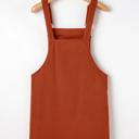  Front Pockets Corduroy Overall Dress