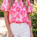  Bubble Sleeve Floral Peplum Top | S-XL