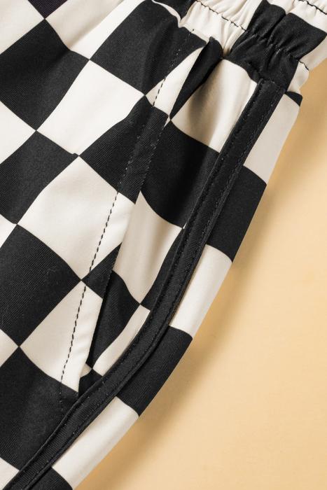 Checkered Elastic Waist Casual Shorts | S-XL