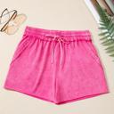  Mineral Washed Elastic Waist Shorts | S-XL