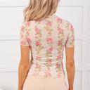  Sheer Bloom Mock Neck Top | S-XL