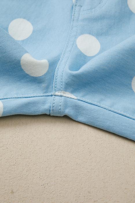 Raw Hem Polka Dot Shift Jeans