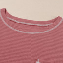  Contrast Stitching Trim Pullover | Free Shipping