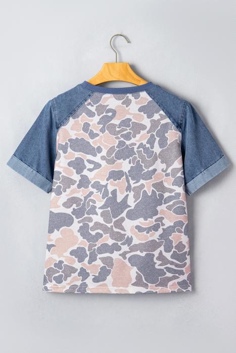 Denim Block Camo Tee | S-XL