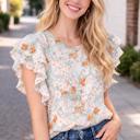  Short Sleeve Double Ruffle Top | Free Shipping