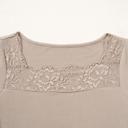 Lace Charm Ribbed Long Sleeve Top | S-XL