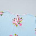  Floral Print 3/4 Sleeve Button-Cuff Blouse | S-XL