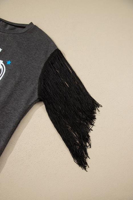 YEE HAW Boots Graphic Fringed Sleeve Tee | S-XL