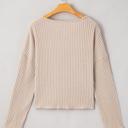  Casual Knit Long Sleeve layering Drop Shoulder Top | S-XL
