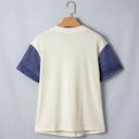  Ribbed Denim Patch Shirt | S-XL