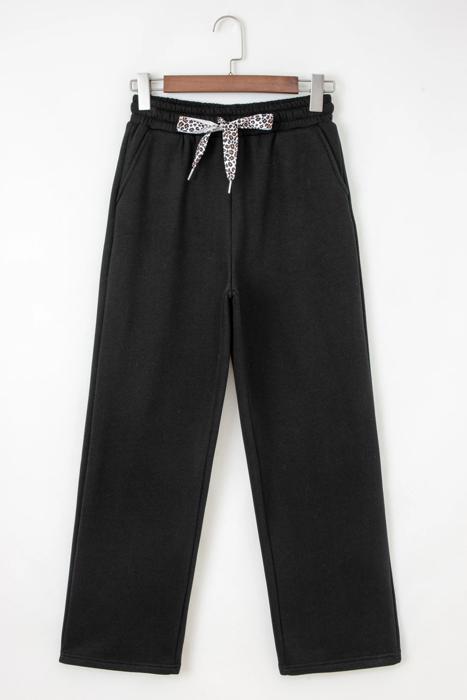 Roar Haven Leopard Drawstring Elastic Waist Pants | S-XL