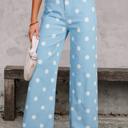  Raw Hem Polka Dot Shift Jeans
