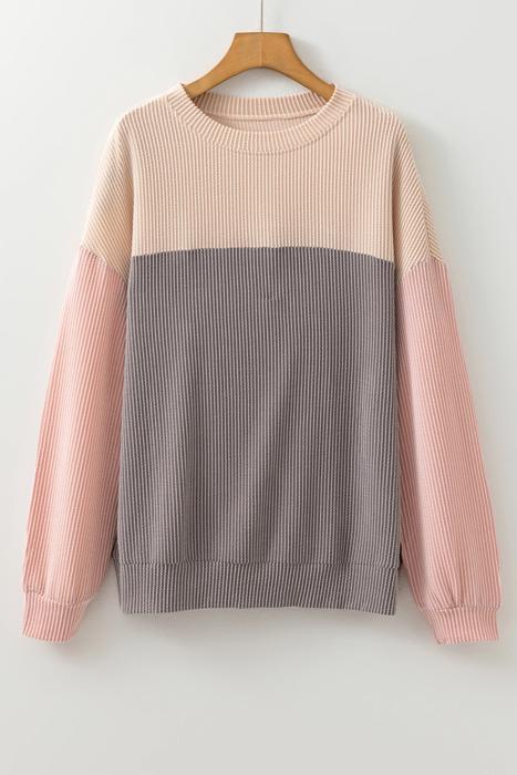 Colorblock Ribbed Relaxed-Fit Top | S-XL