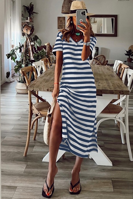 Timeless Silky Side Slit Maxi Dress | S–XL