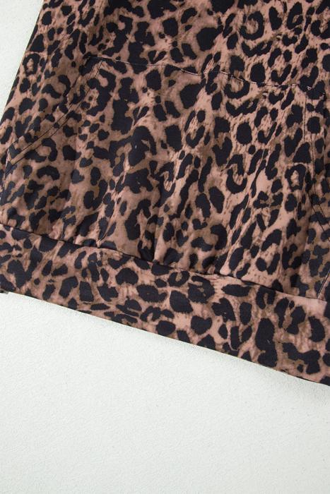 Striped Detail Leopard Matching Set | S-XL