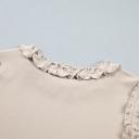  Solid Color Frill Detail Long Sleeve Top | S-XL