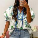  Flora Chic Tie Blouse | S-XL