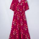  Floral Print V Neck Maxi Dress | S-XL