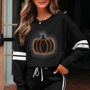  Rhinestone Graphic Varsity Pullover and Skort Set | S-XL