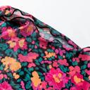  Floral Mesh Mock Neck Long Sleeve Top | S-XL