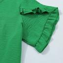  Ruffle Charm Short Sleeve Blouse | S-XL