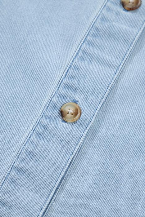 Classic Chic Ruffle Collar Denim Dress | S-XL