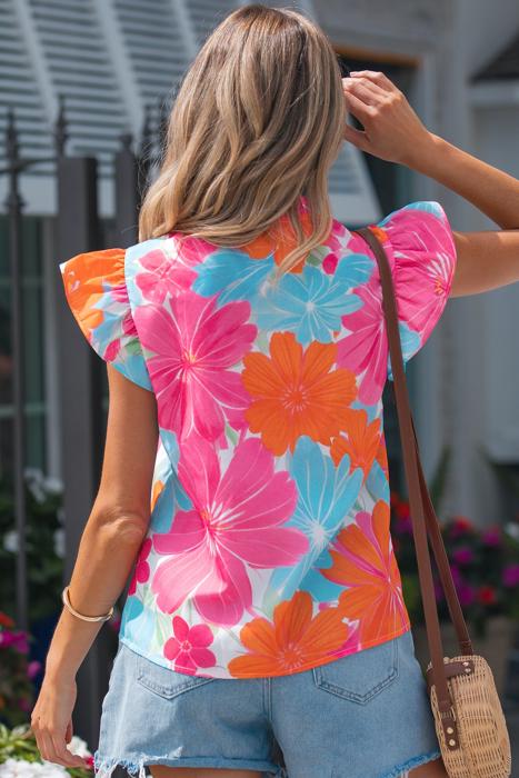 Floral Daydream Sleeveless Blouse | S-XL