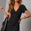  Sweet Charm Polka Dot Wrap Dress | S-XL