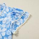  Ocean Bloom Collared Scallop Trim Blouse | S-XL