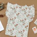 Short Sleeve Double Ruffle Top | Free Shipping